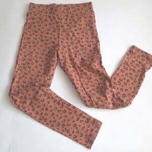 H&M Girls Brown Animal Print Cheetah Leggings Size 7